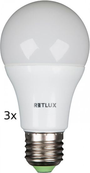 Retlux RLL žárovka LED A60 12W E27 3 ks