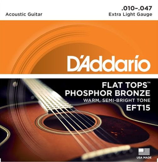 Daddario EFT15 Kovové struny pro akustickou kytaru