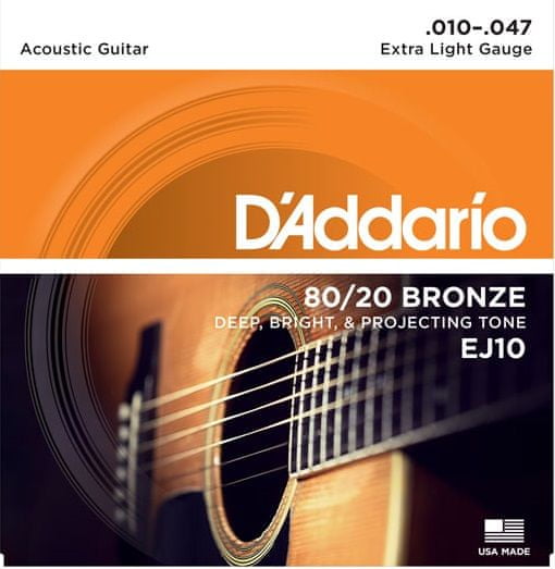 Daddario EJ10 Kovové struny pro akustickou kytaru
