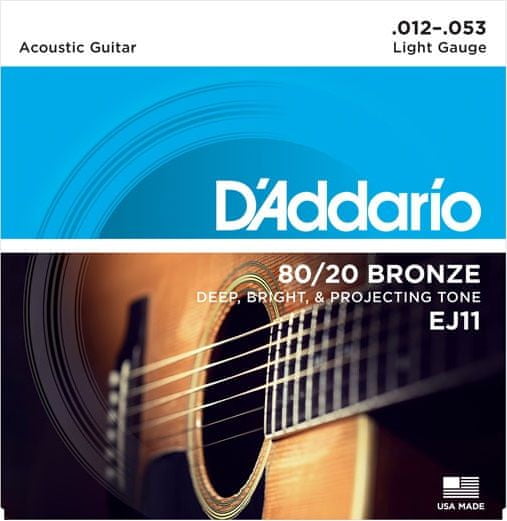 Daddario EJ11 Kovové struny pro akustickou kytaru
