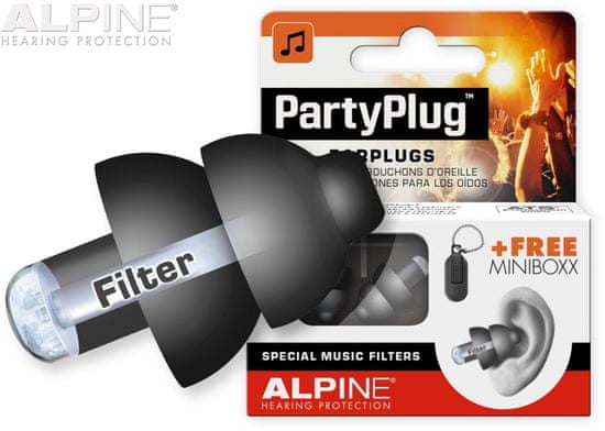 Alpine PartyPlug Black Špunty do uší