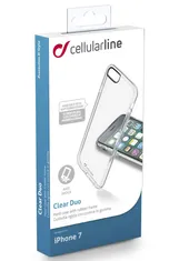 CellularLine zadní čirý kryt s ochranným rámečkem CLEAR DUO pro Apple iPhone 7 - rozbaleno