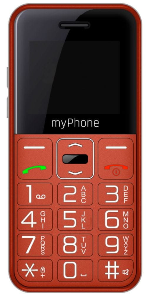 myPhone Halo Easy, červený - rozbaleno