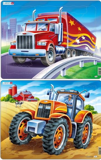 LARSEN Puzzle set Kamion a traktor