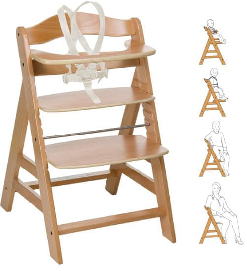 Hauck Židlička Alpha+, dřevěná
