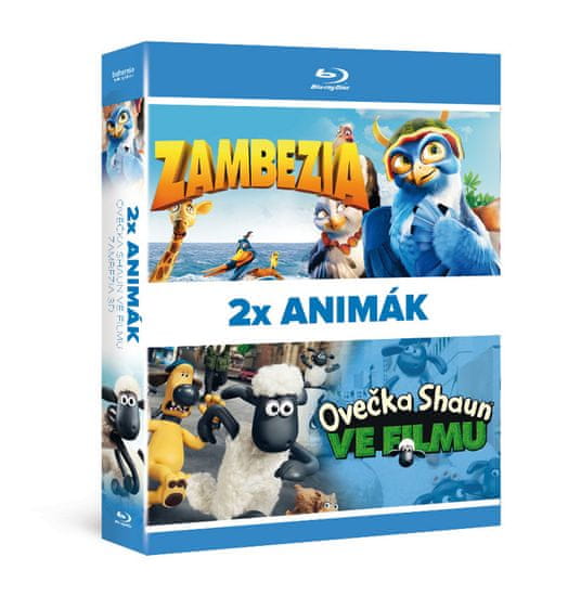 2x Blu-ray Animák (2BD): Ovečka Shaun ve filmu + Zambezia 3D - Blu-ray