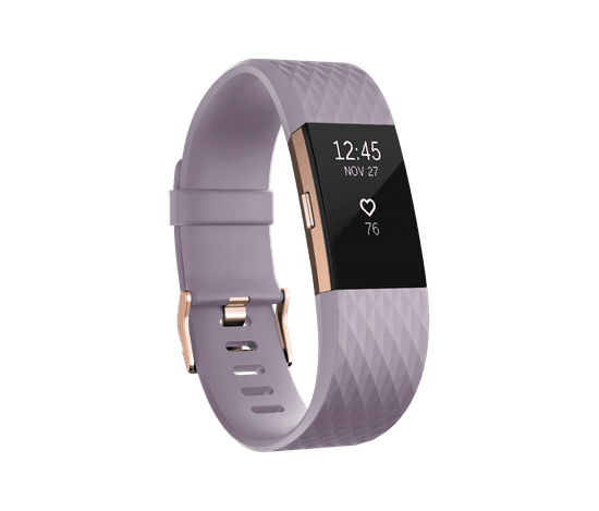 Fitbit Charge 2, Lavender Rose/Gold, Large