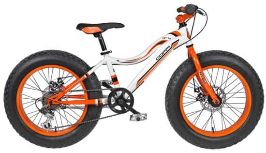 Coppi Fat bike bílá/oranžová