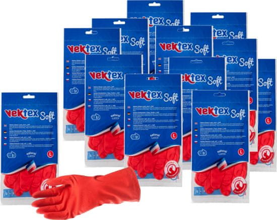 Vektex Soft rukavice, velikost L, 12 párů