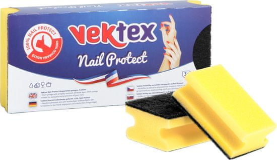 Vektex Tvarované houbičky na nádobí Nail Protect 10x 3 ks