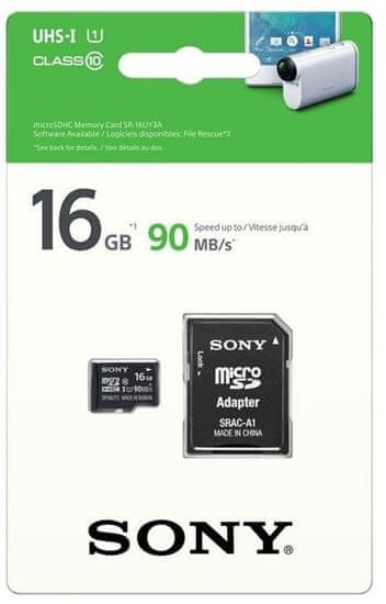 Sony microSDHC 16GB (class) 40MB/s + adaptér