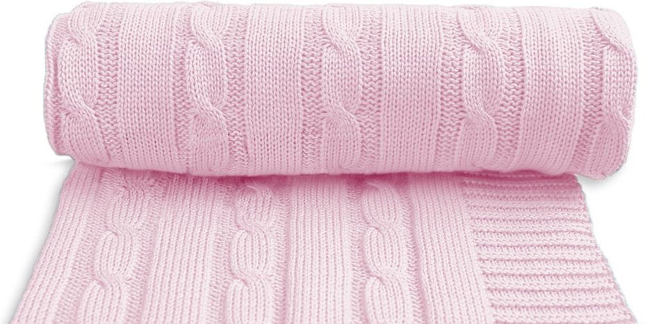 T-Tomi Dětská pletená deka, růžová