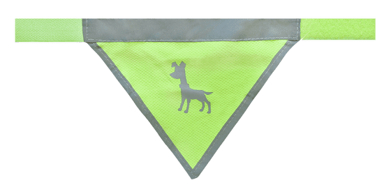 Alcott Reflexní šátek pro psy, žlutý