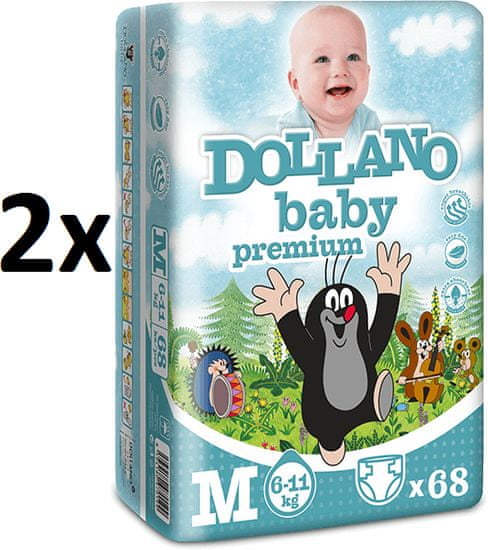 DOLLANO Baby Premium M - 136 ks