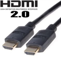 PremiumCord HDMI 2.0 High Speed + Ethernet kabel, 1 m