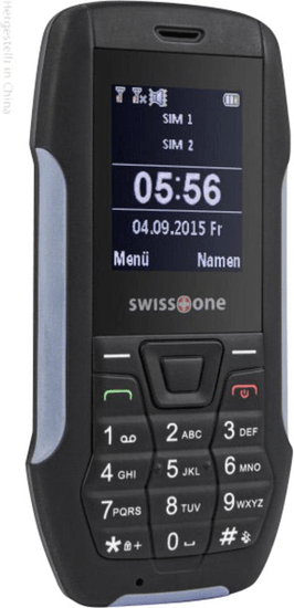 Swisstone SX567, Dual SIM, outdoorový telefon, černá/šedá - zánovní