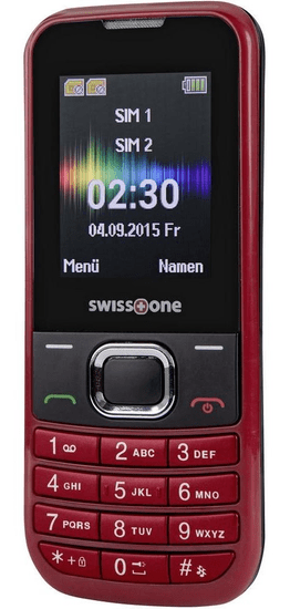 Swisstone SC230, Dual SIM, červená