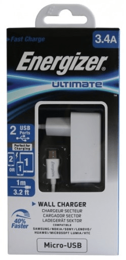 Energizer Nabíječka QUICK CHARGE, 1 USB port, bílá