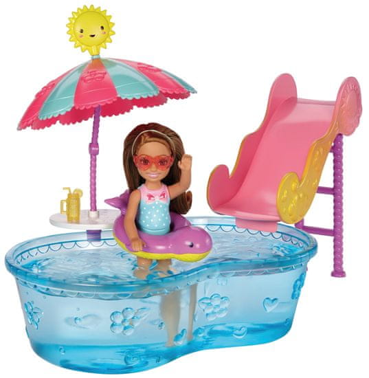 Mattel Barbie Víla Chelsea a doplňky bazén