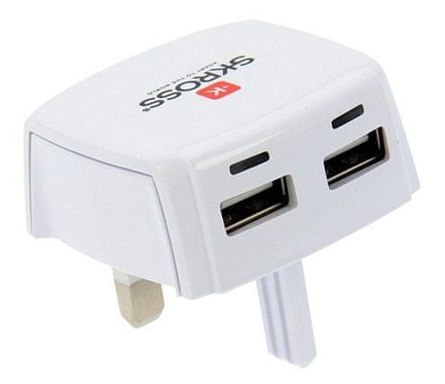 Skross USB nabíjecí adaptér UK, bílá - rozbaleno