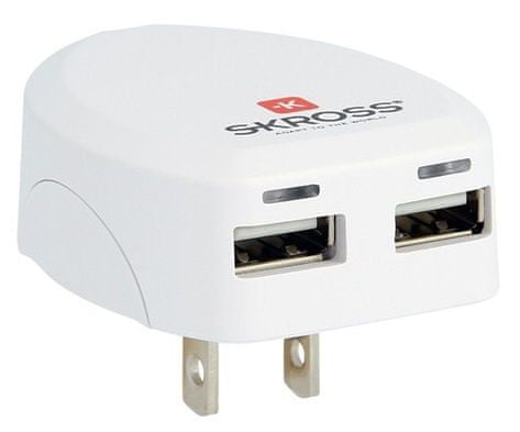 Skross USB nabíjecí adaptér USA, bílá