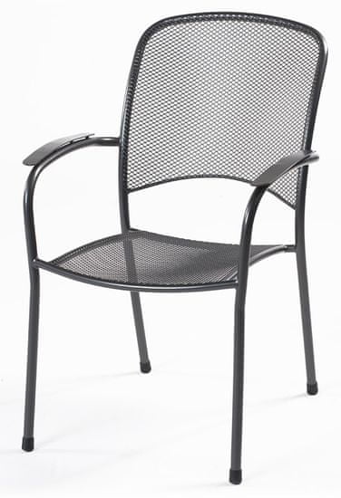 RIWALL Carlo - designová stohovatelná židle z tahokovu, tmavě šedá