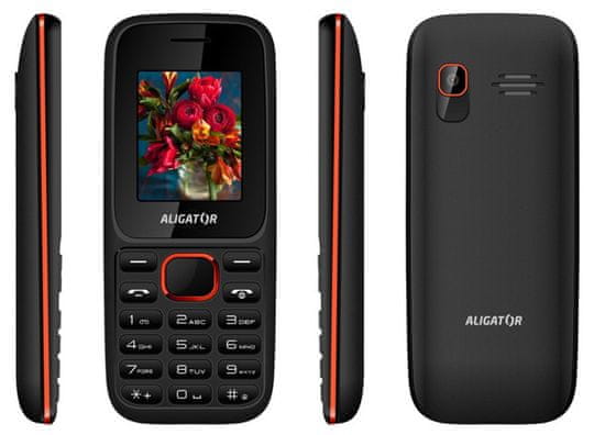 Aligator D200, Dual SIM, černo-červený