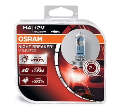 Osram 12V H4 60/55W P14.5s 2ks Night Break Unlimited