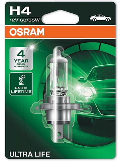 Osram 12V H4 60/55W P43t 1ks Ultra Life Blister