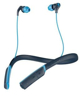 Bezdrátová Bluetooth sluchátka na sport, doba přehrávání 9 hodin, pohodlné nošení s ohebným obojkem za krk, dobře drží v uších, lehká, odolná vůči potu.