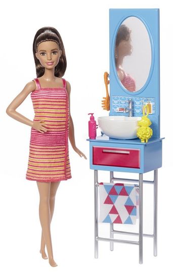 Mattel Barbie panenka a nábytek koupelna