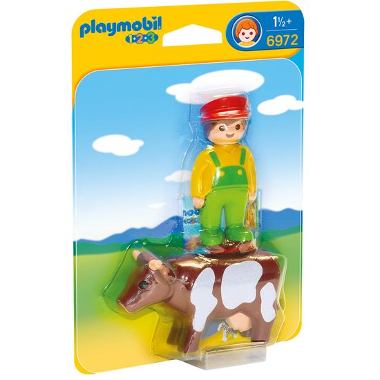 Playmobil 6972 Farmář s kravičkou (1.2.3)