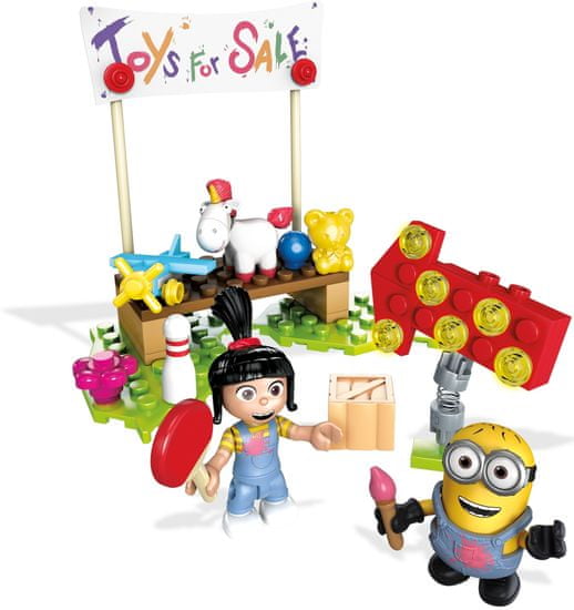 MEGA BLOKS Mimoňové Agnes prodává hračky