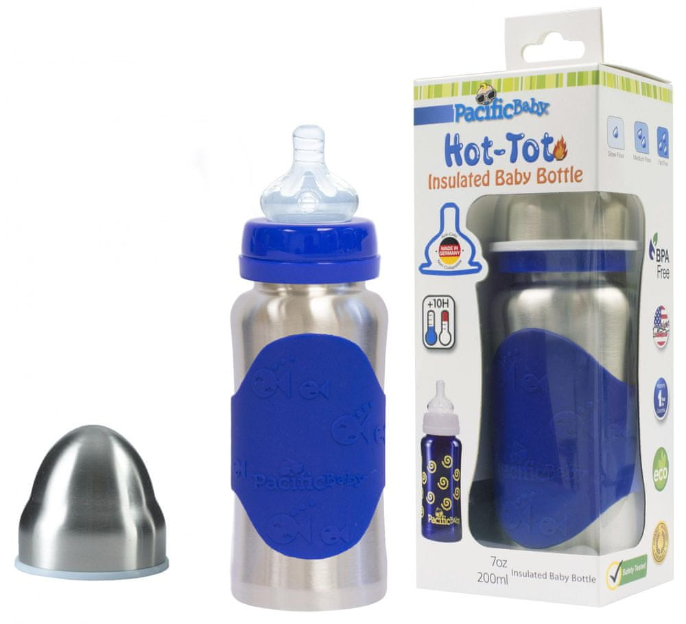 Pacific Baby Hot-Tot termoska 200 ml - modrá/stříbrná