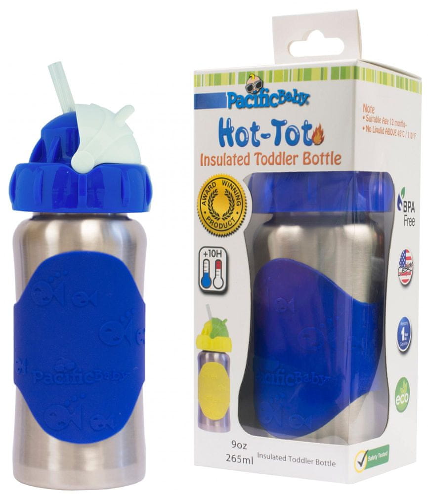 Pacific Baby Hot-Tot termoska s brčkem 260 ml - modrá