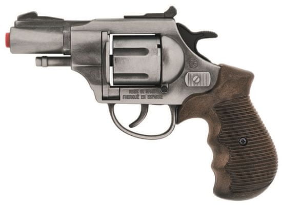 Gonher Policejní revolver Gold colection stříbrný kovový 12 ran