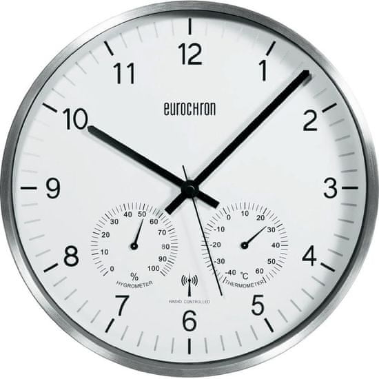 Eurochron Analogové DCF hodiny s teploměrem a vlhkoměrem EFWU 6400, 30,5 cm