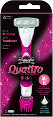 Wilkinson Quattro for Women Bikini holicí strojek + 1 hlavice