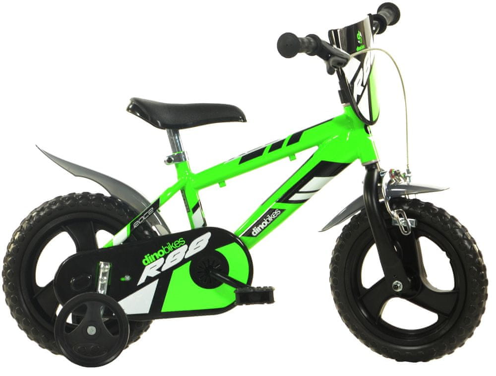Dino bikes 12" zelená - rozbaleno