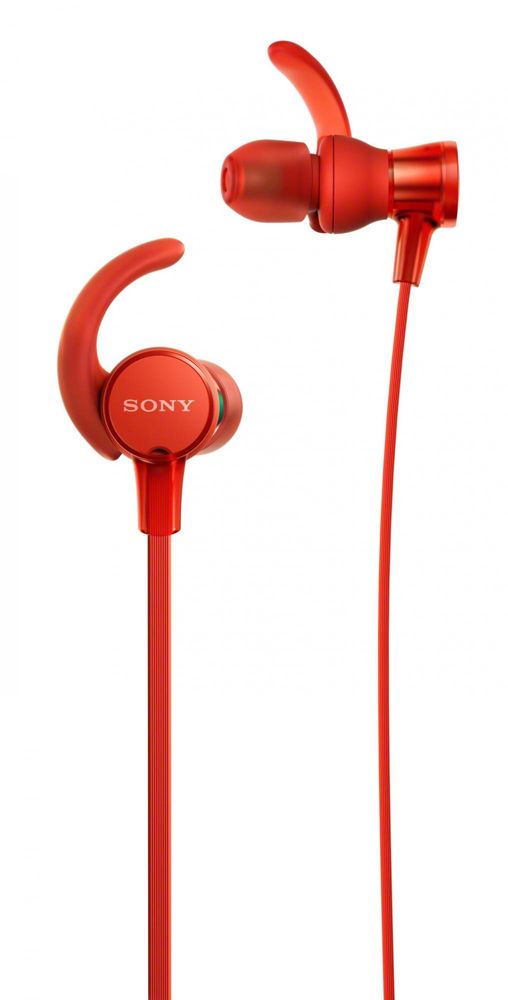 Sony MDR-XB510AS sluchátka s mikrofonem, červená