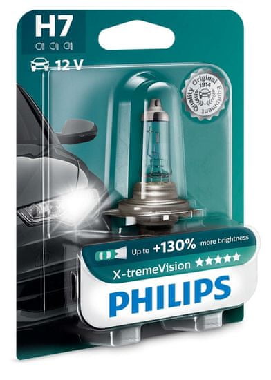 Philips X-tremeVision H7, 12 V, 55 W, 1 ks