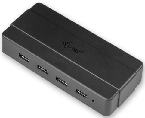 I-TEC Rozbočovač (4x USB 3.0) + napájecí adaptér, černá