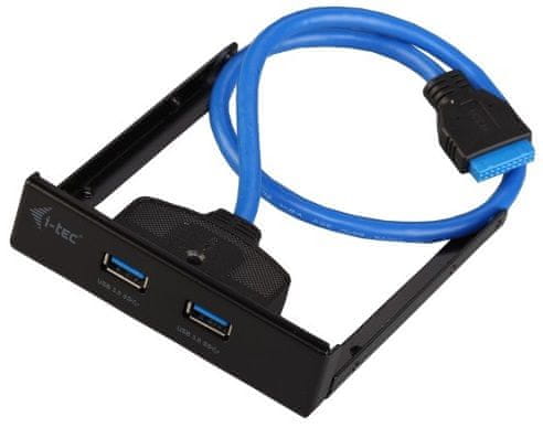 I-TEC USB rozbočovač (2x USB-A 3.0), černá