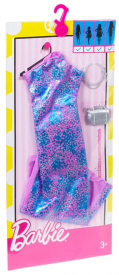 Mattel Barbie Šaty a doplňky růžovo-modré