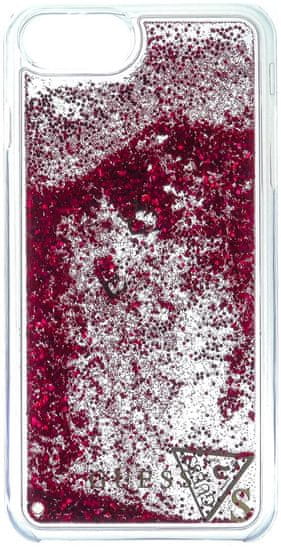 Guess Kryt Liquid Glitter Hard (Apple iPhone 6/6S/7), červená