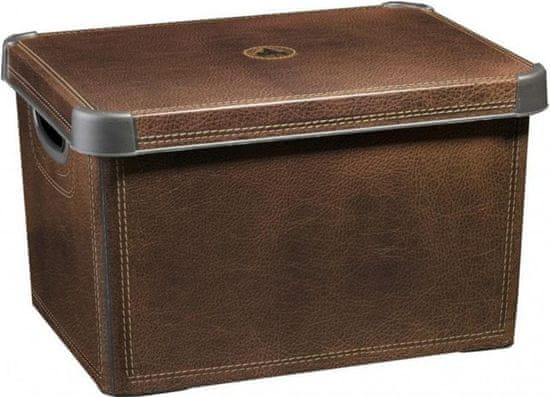 Curver Dekorativní úložný box Leather 25 l