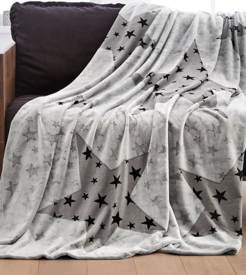 s.Oliver deka hvězda 150x200 cm šedá