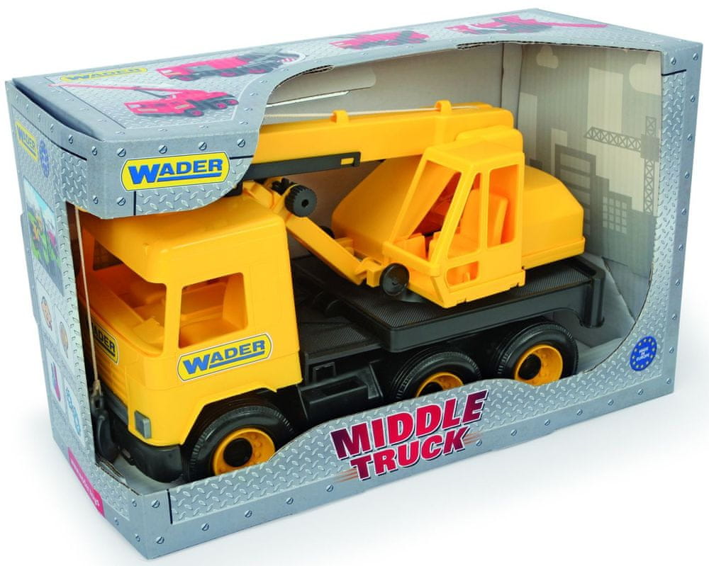 Wader Auto middle Truck jeřáb žlutý