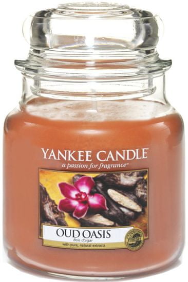 Yankee Candle Vonná svíčka Classic střední 411 g, Oud Oasis