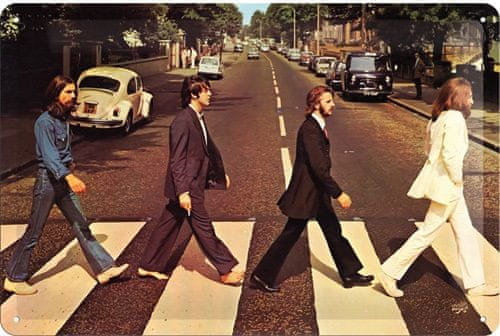Postershop Plechová cedule Beatles Abbey Road